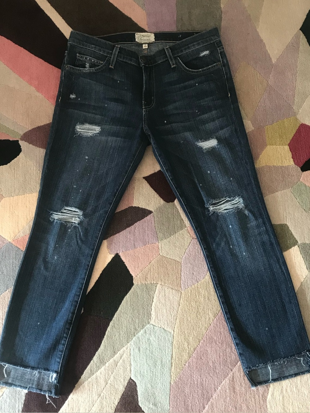 Current/Elliott The Uneven Cut Skinny Jean—Loved Destroyed